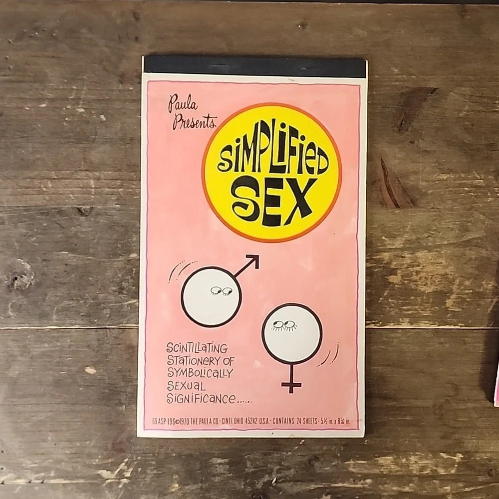Vintage Stationery by The Paula Co. 1970 Simplified Sex 24 Sheets Paper Pad